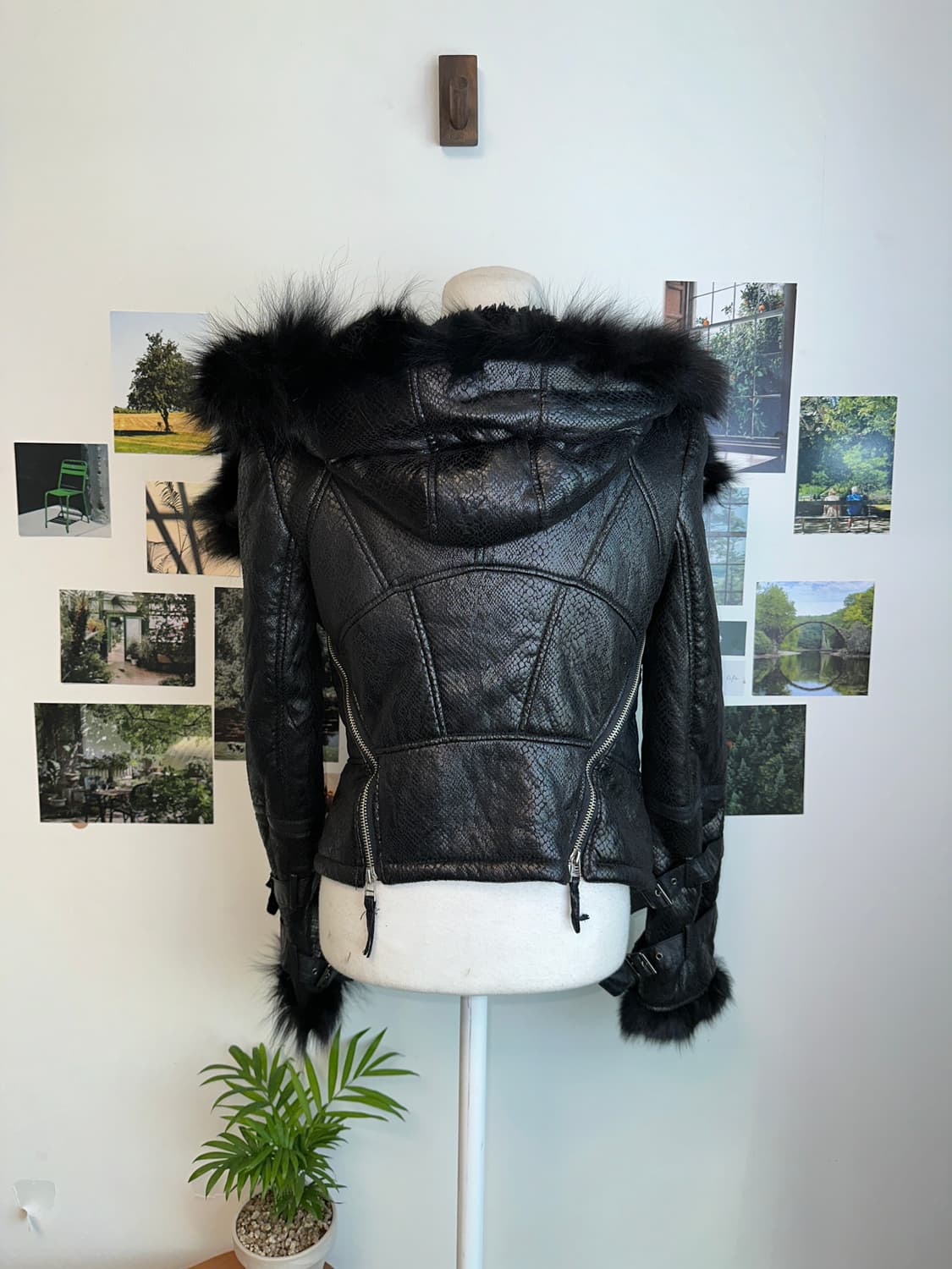 python side slit hood fur jk 상품이미지6