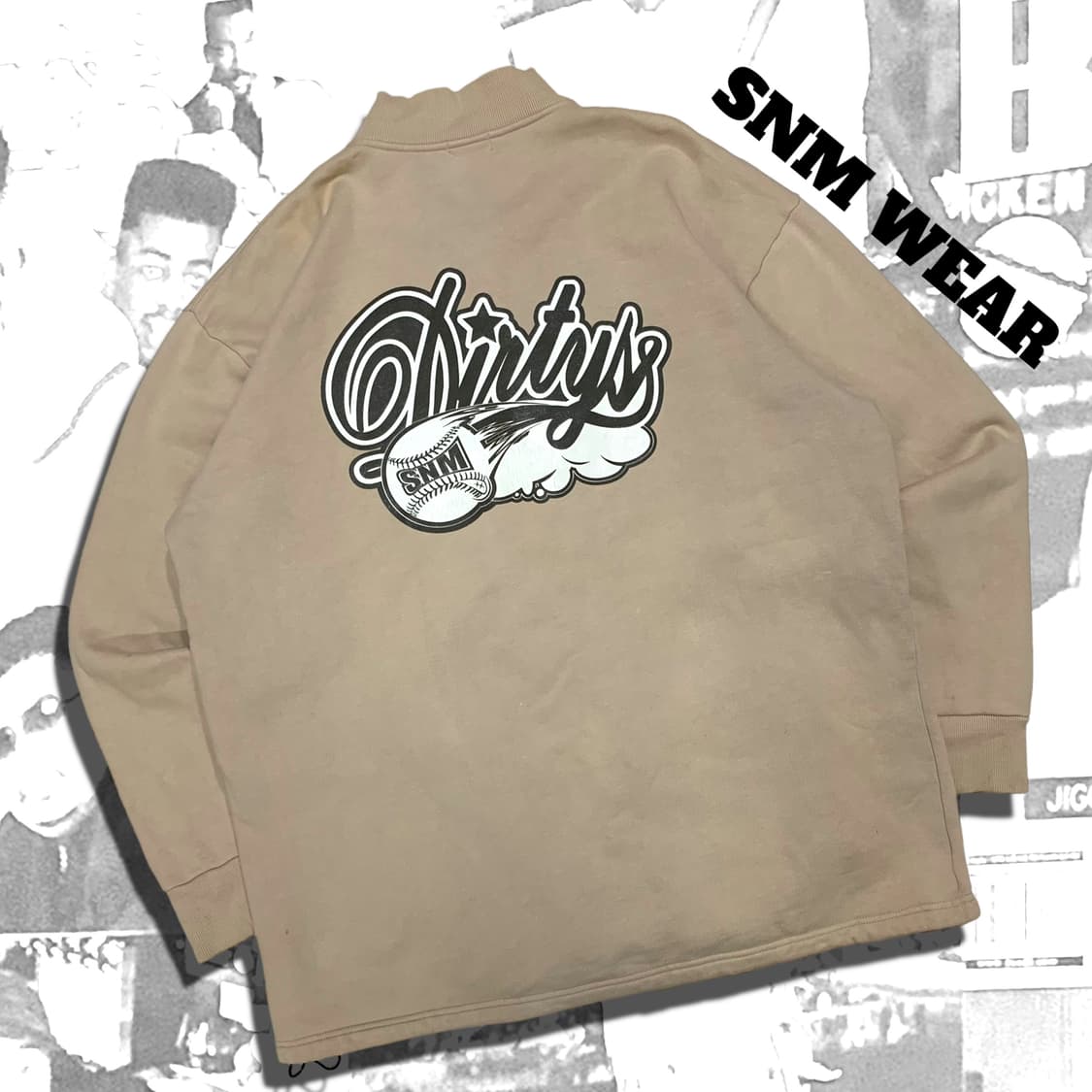 SNM WEAR 더티프린팅 스트릿 스냅 자켓 상품이미지1