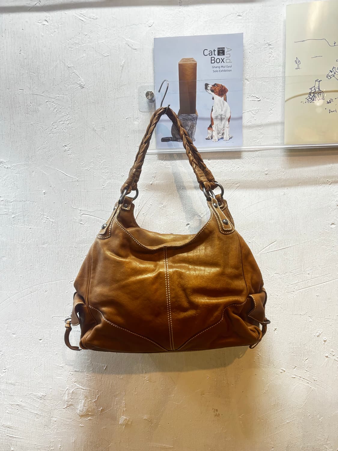 FRANCESCO BIASIA 빈티지 레더 숄더백 상품이미지4