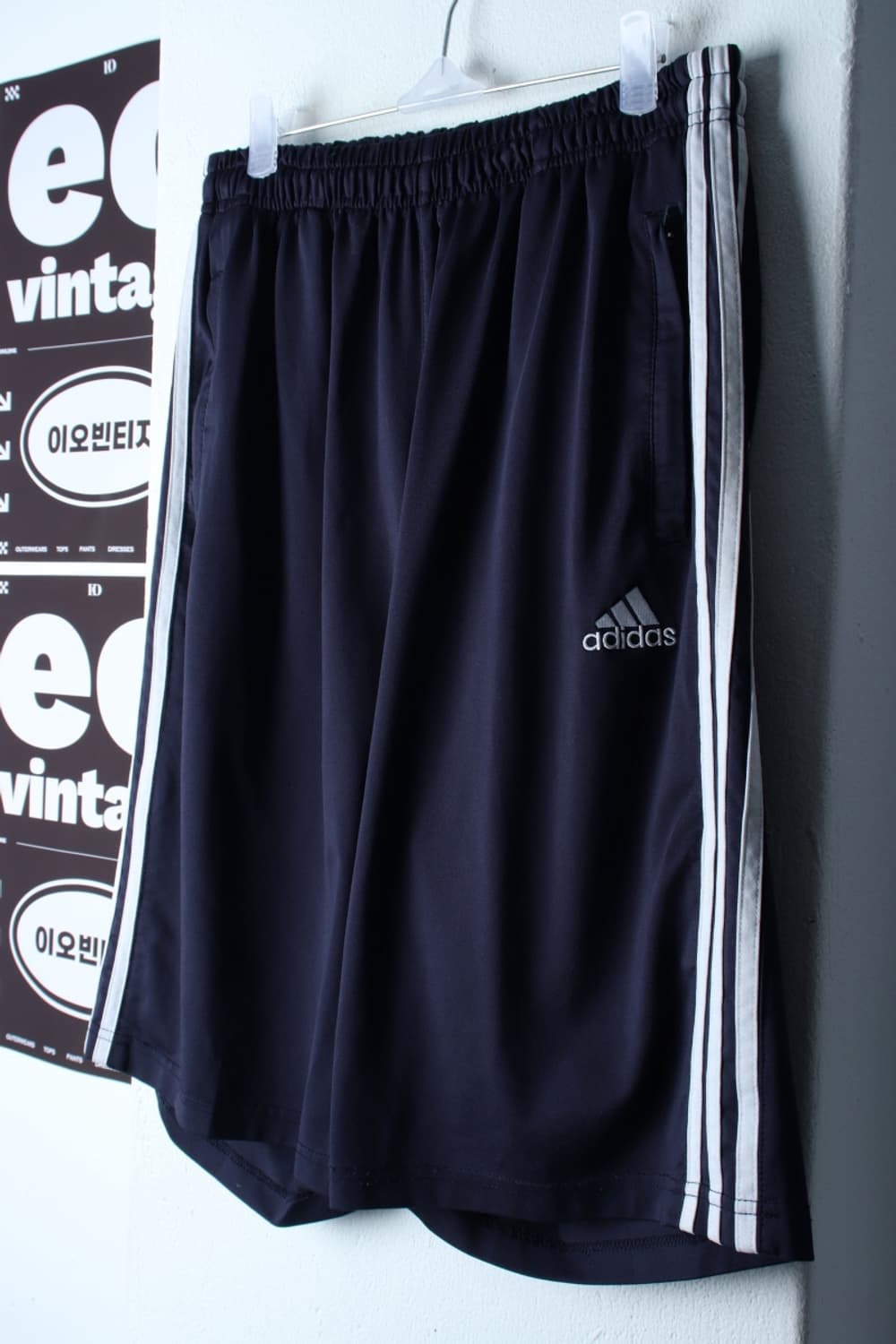 (2XL) 아디다스 반바지 팬츠 빅사이즈 네이비 삼선 올드스쿨-P9838 상품이미지1