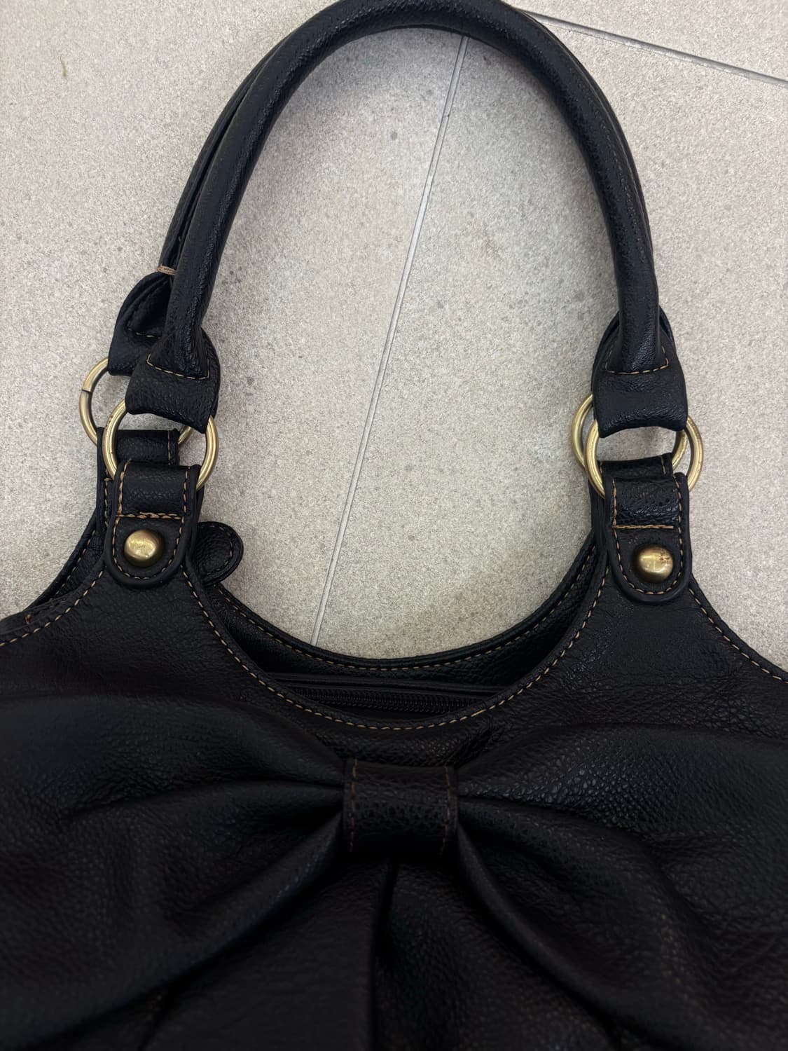 블랙 리본 갸루 숄더백 상품이미지2