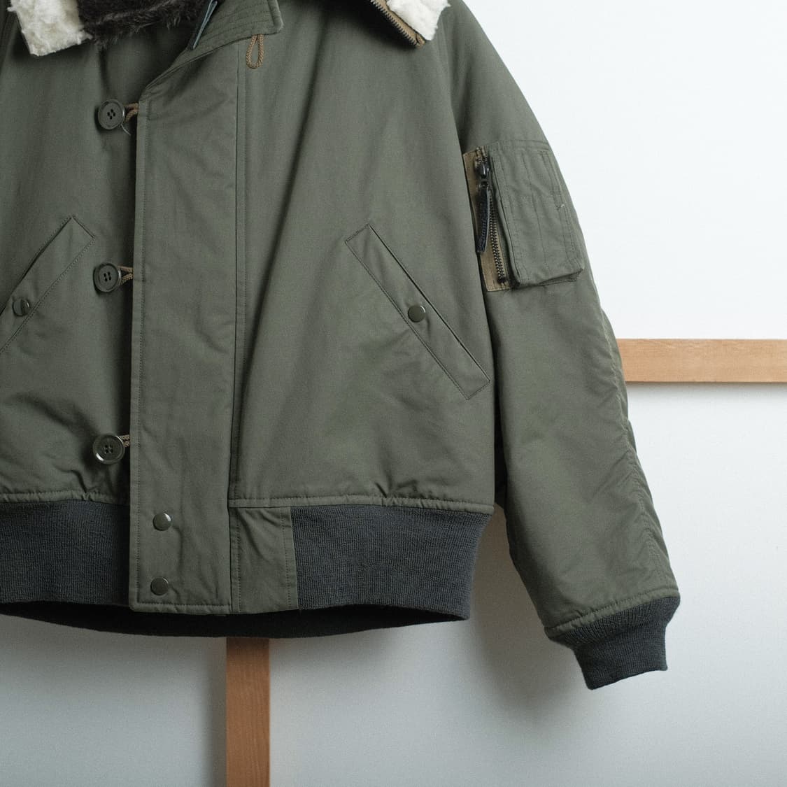 시오타 수빈 코튼 나일론 트윌 N-2B 자켓 5사이즈 그린 상품이미지5