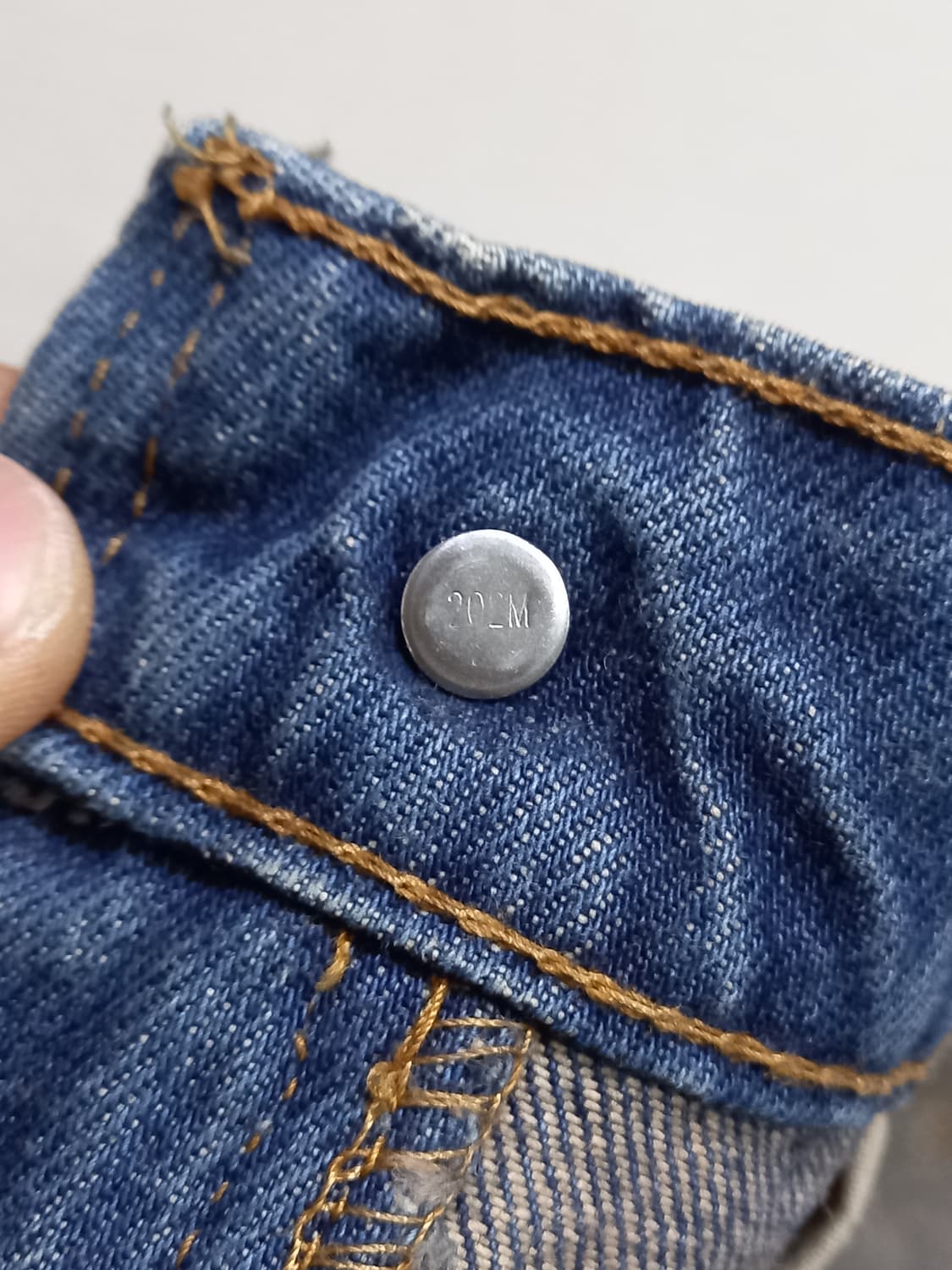 34 95's 리바이스505 오렌지탭 일자진 진청 배색진 34-574 상품이미지6