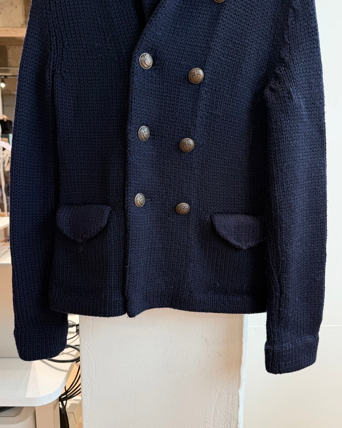 폴로 랄프로렌 네이비 숄카라 니트 자켓  상품이미지6