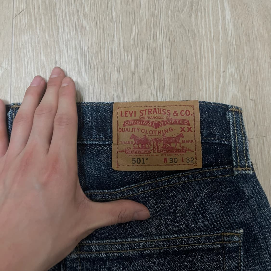 리바이스 501 버튼플라이 스트레이트 데님 청바지 30/32 상품이미지3