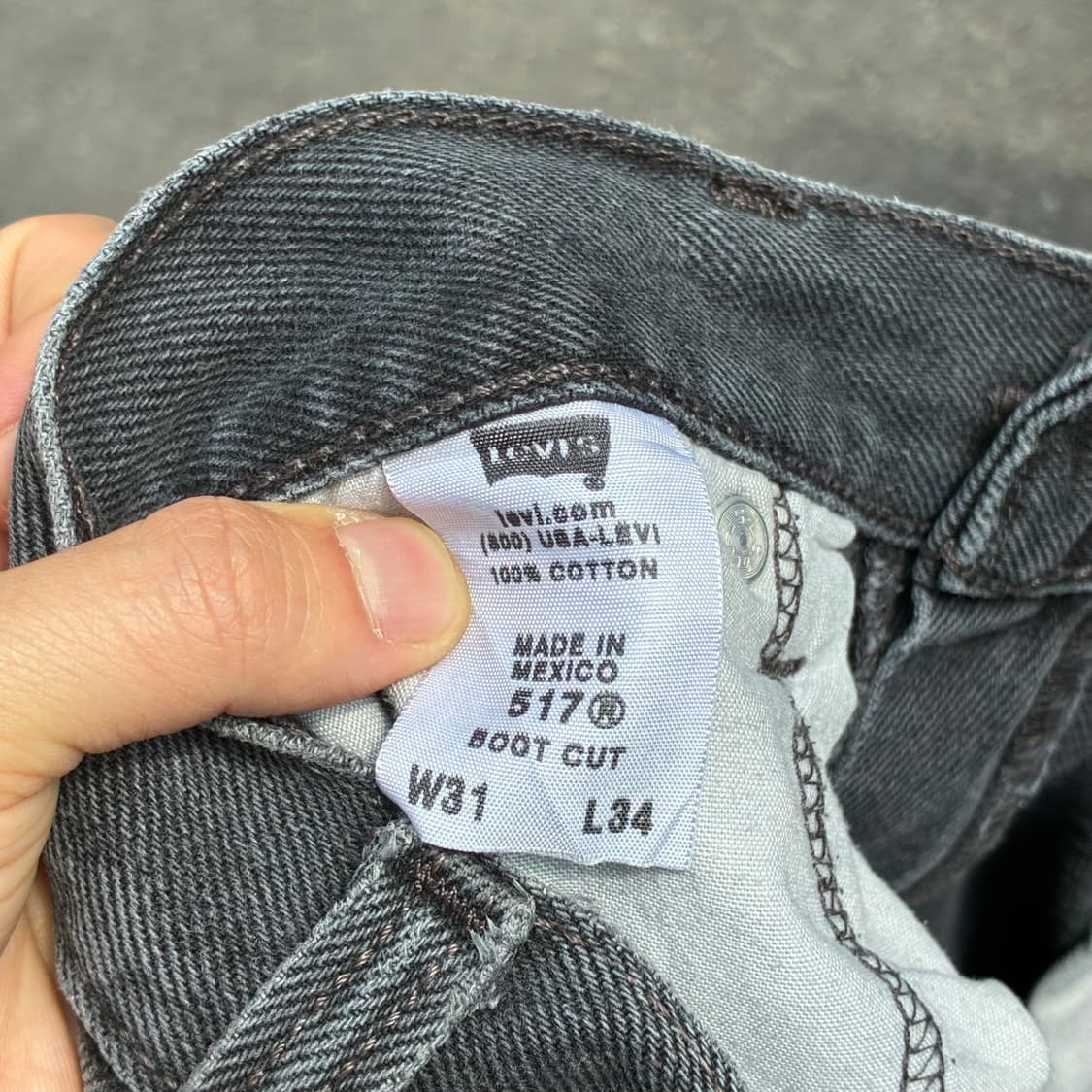 00s 리바이스 517 부츠컷 블랙진 데님팬츠 p516 상품이미지6