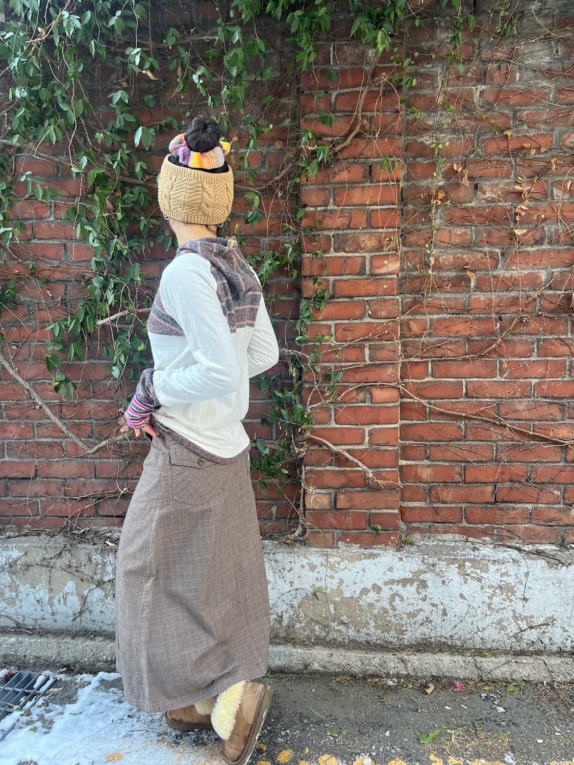 drugstores 일본무드 체크패턴 롱스커트 상품이미지4