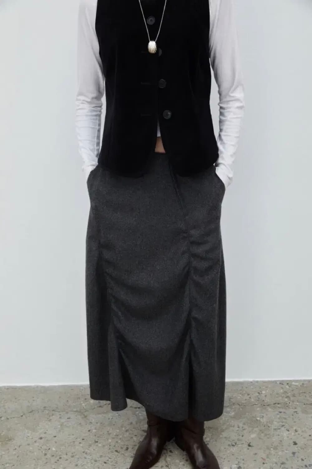 에토스 울 셔링 스커트 상품이미지2