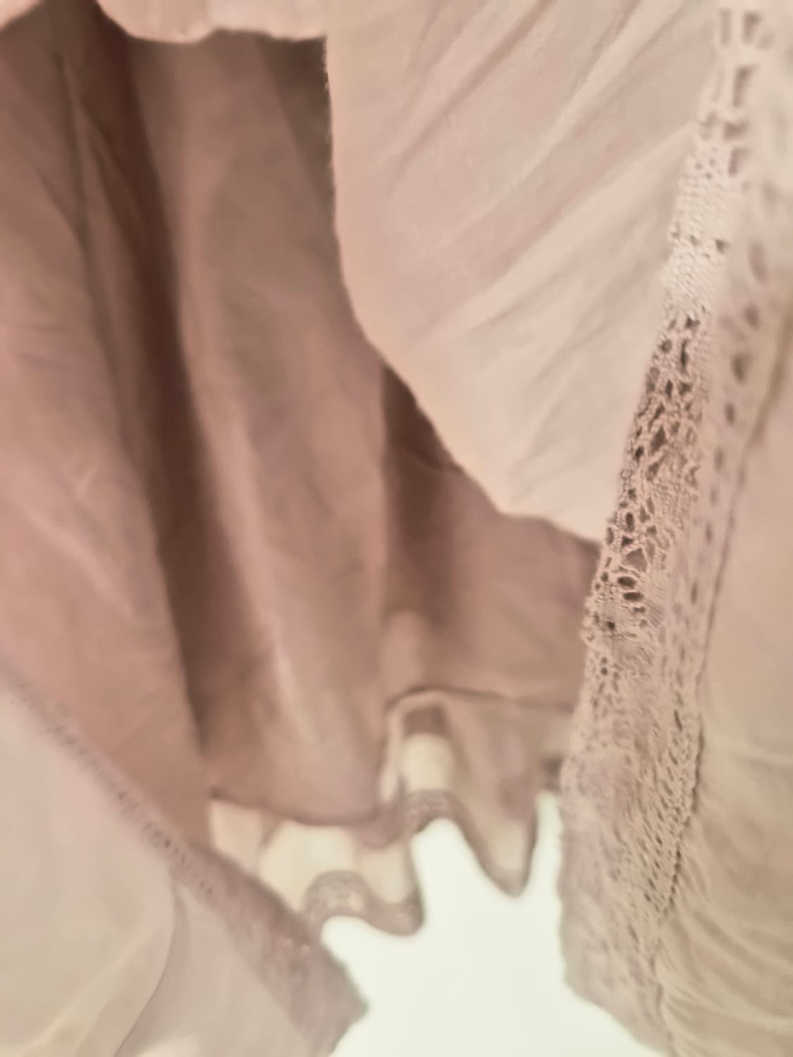 러블리 인디핑크 린넨 롱 스커트 (자수 레이스 디테일) 상품이미지7