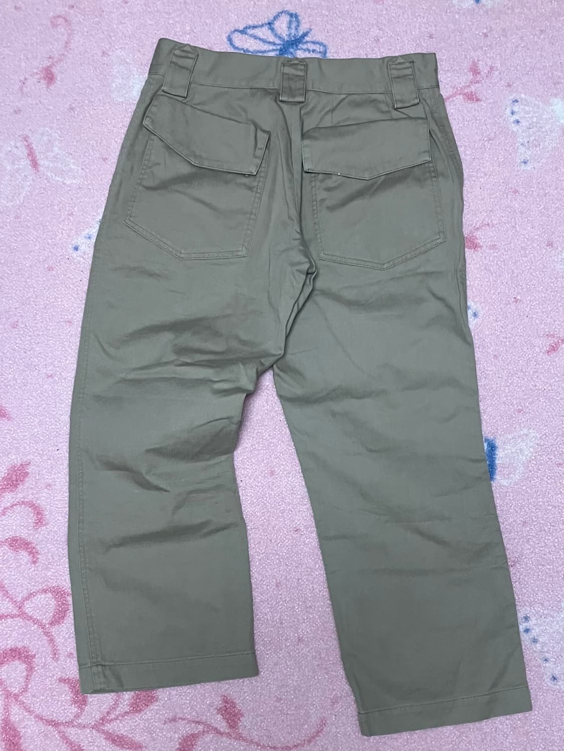 Cropped beige pocket cotton pants 상품이미지2