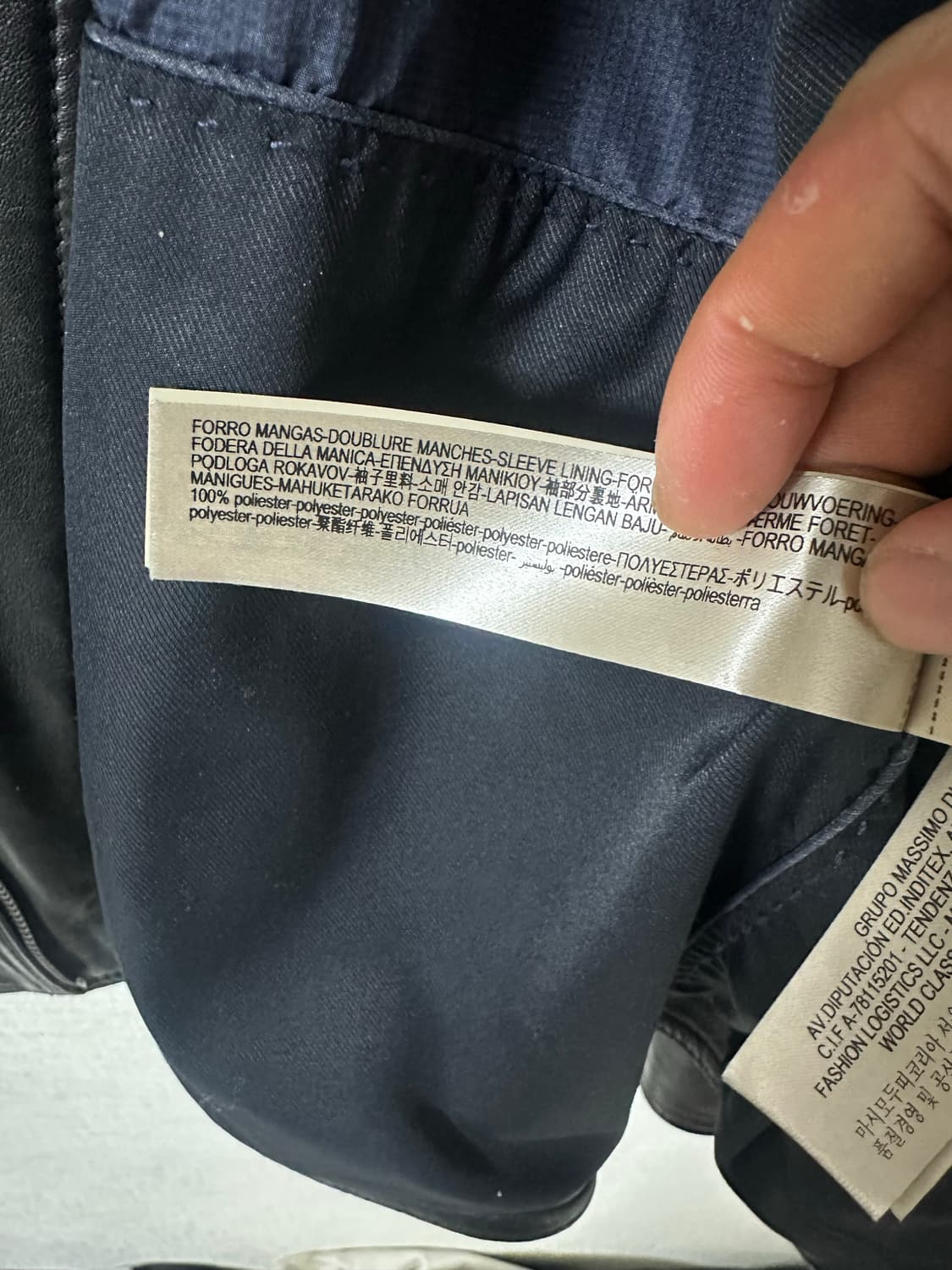 Massimo Dutti(마시모두띠) 올블랙 램스킨 레더자켓 상품이미지6