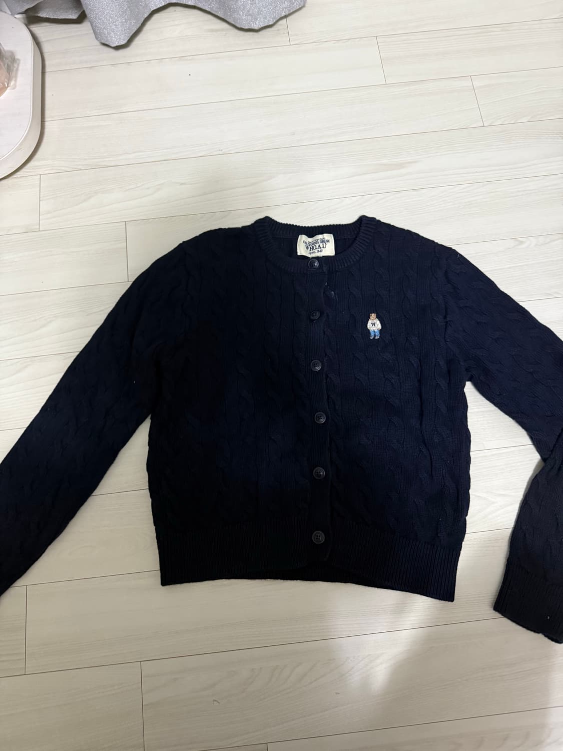 후아유 가디건 네이비 상품이미지1