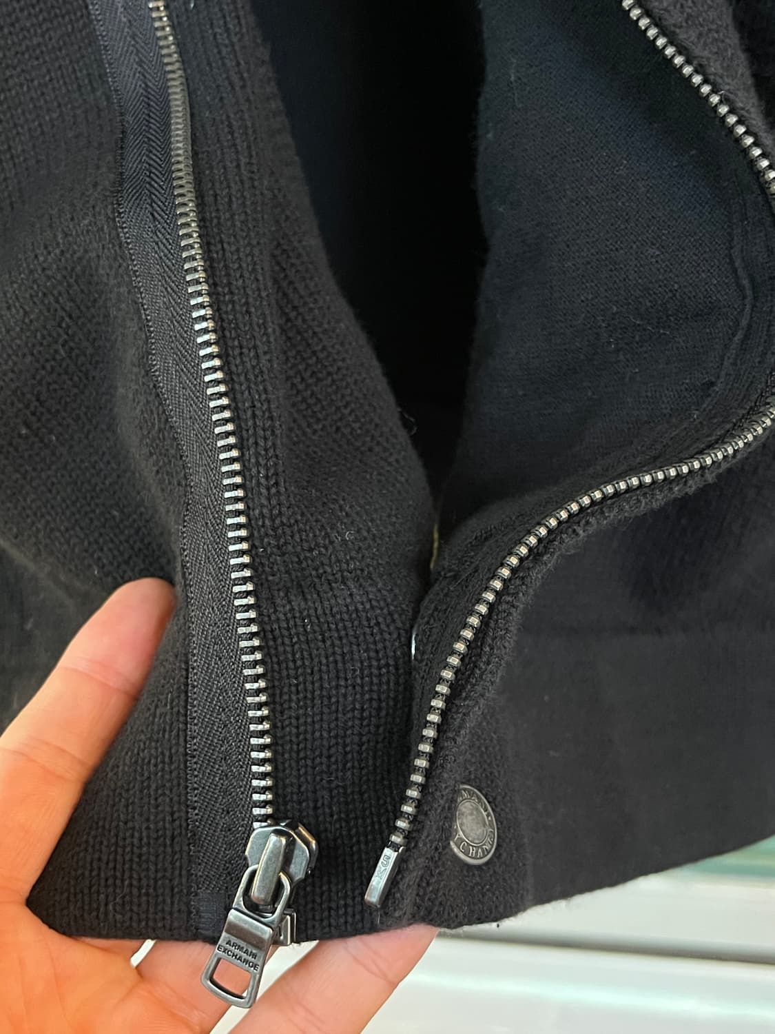 Armani Exchange 아르마니 익스체인지 블랙 니트 집업 S 상품이미지5