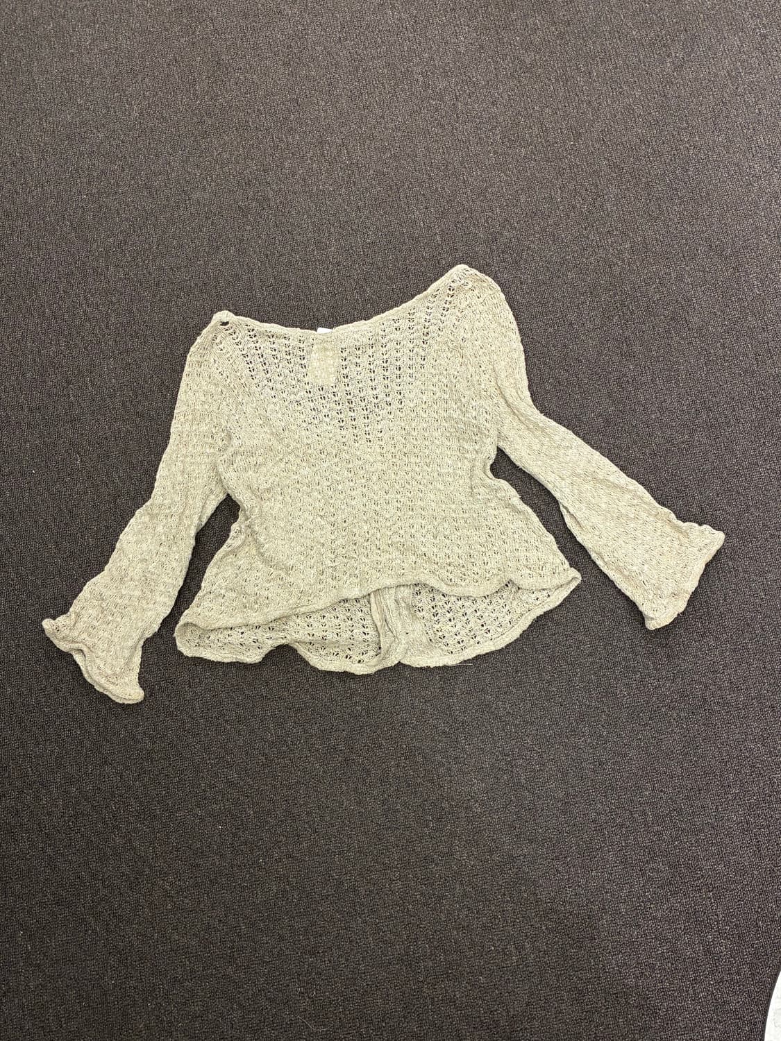 F)Japanese vintage 여성 펀칭 니트 가디건 상품이미지6