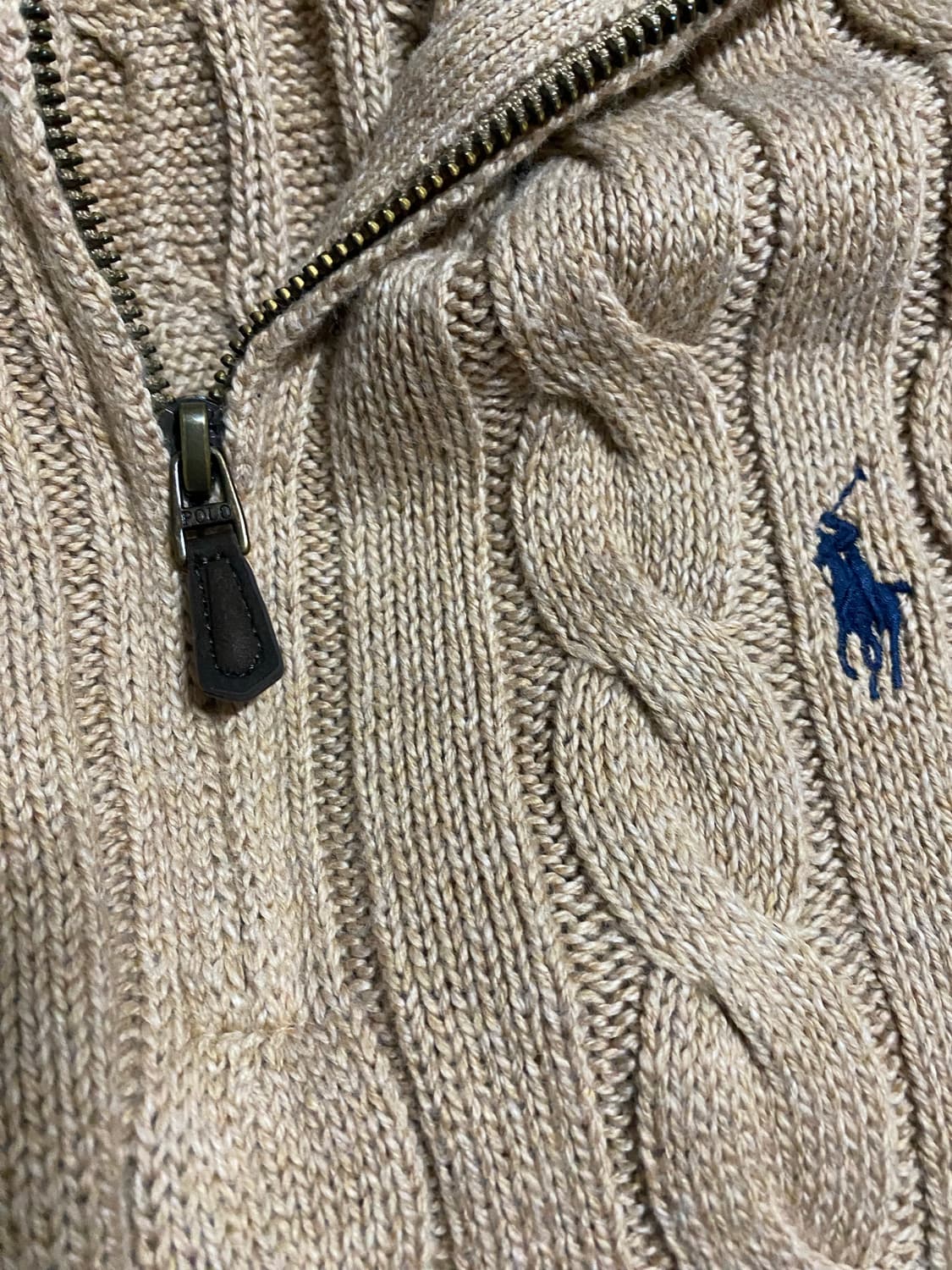 [정리] 1회착용  최신QR택 폴로 케이블 하프집업  급처 상품이미지10