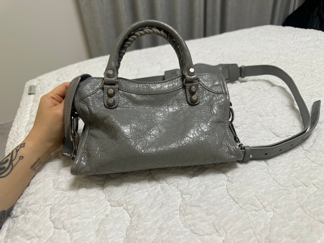 발렌시아가 모터백 그레이 은장 상품이미지3