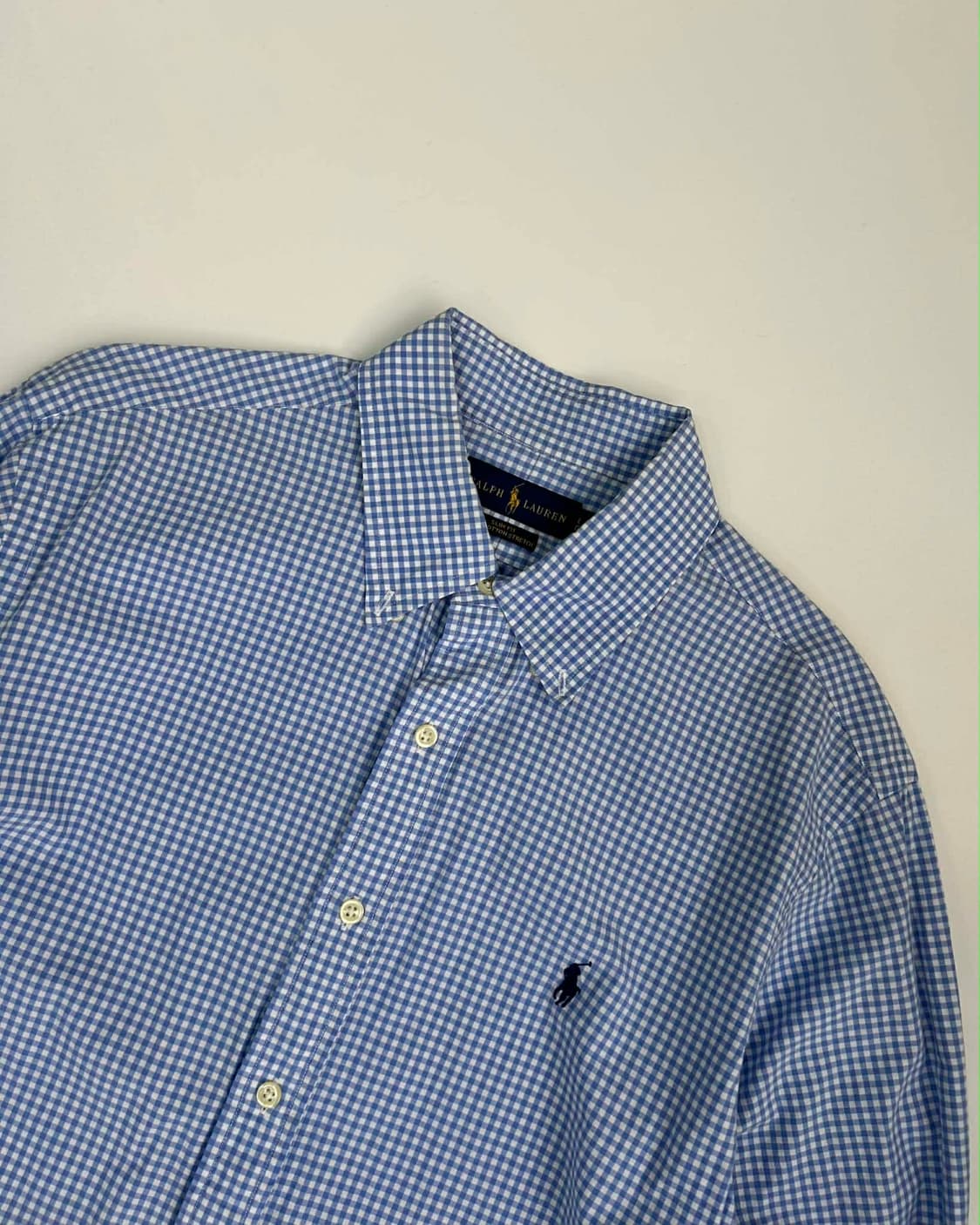 [L] 폴로 랄프로렌 깅엄 체크 셔츠 블루 상품이미지5