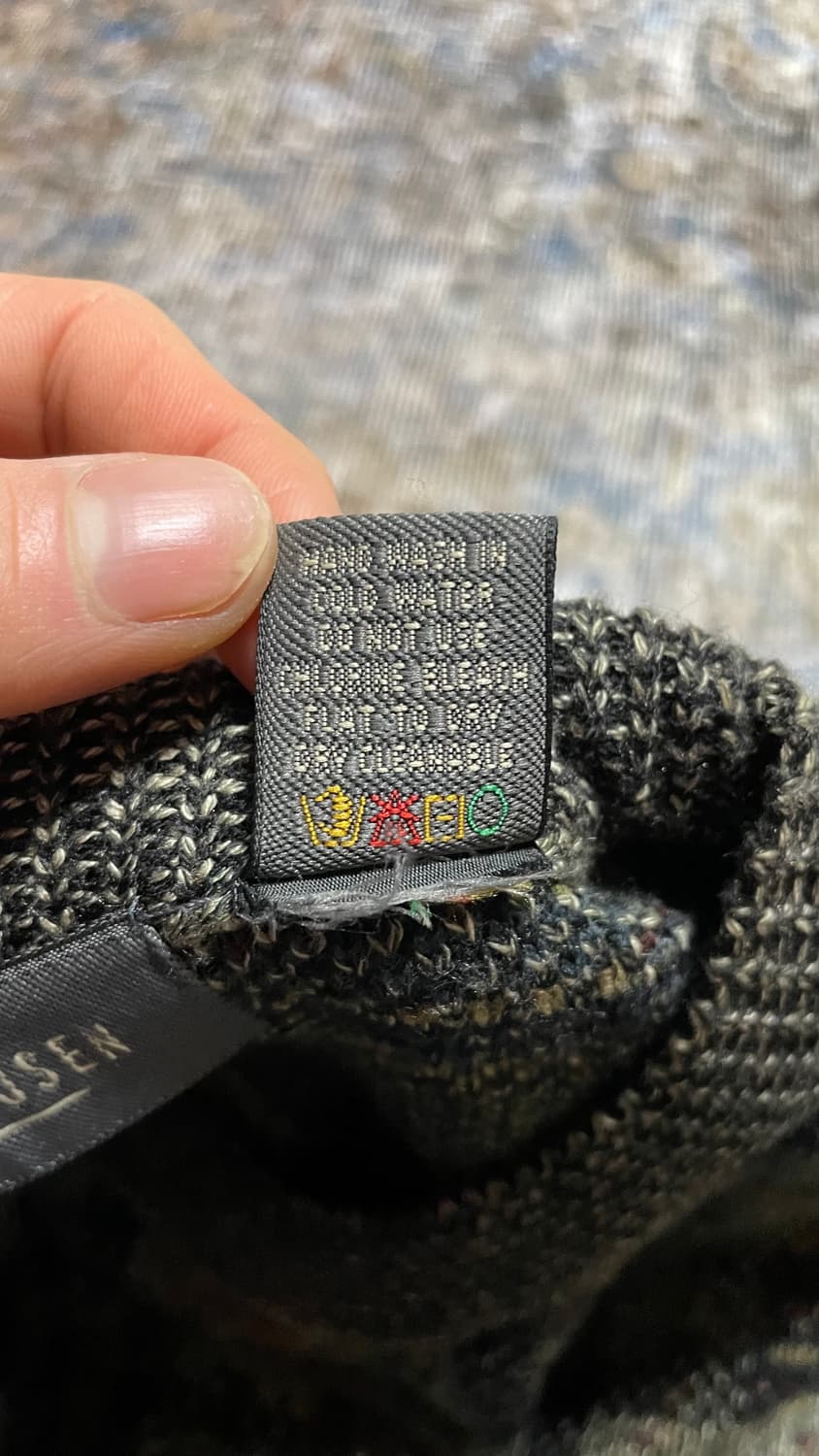 USA 00s 미국 빈티지 반휴센 체크 패턴 니트 스웨터 레트로 Y2K 상품이미지7