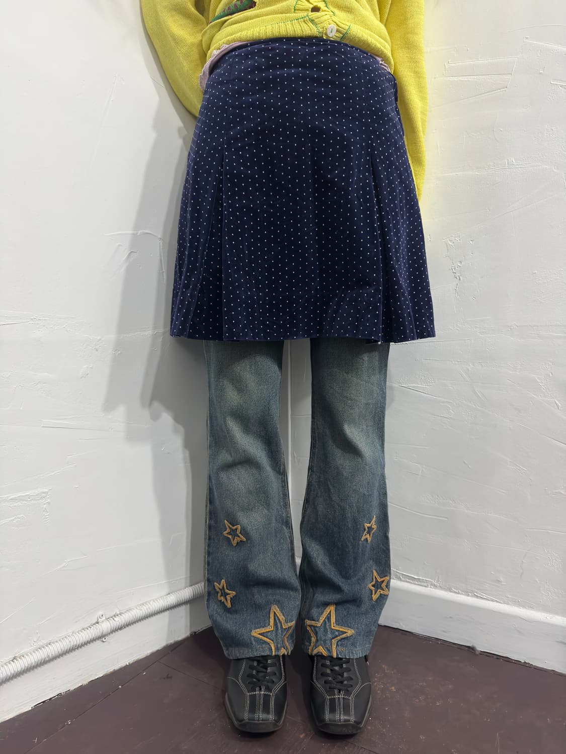 dot velvet mini skirt 상품이미지2