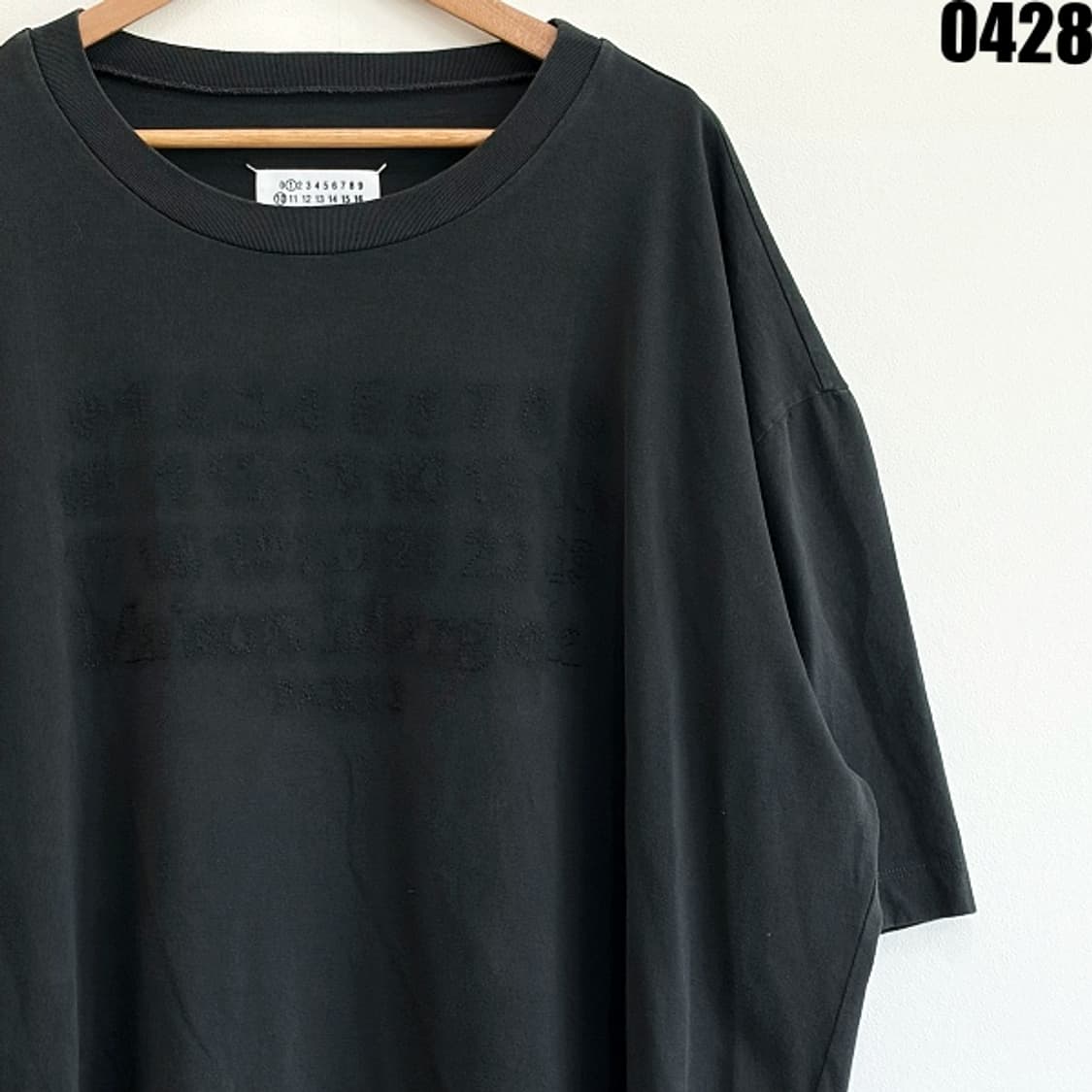 메종 마르지엘라 넘버링 로고 오버핏 반팔 티셔츠 블랙 XXL 0428 상품이미지2