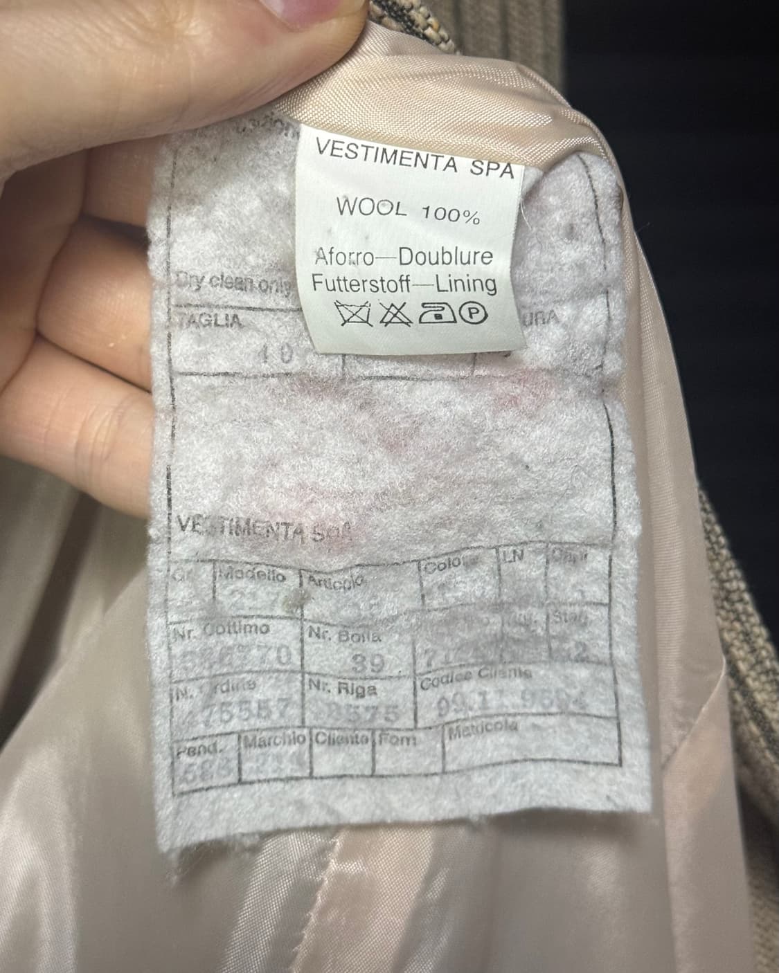 아르마니 스트라이프 헤링본 울 자켓 2버튼 블레이져 에스닉 웨스턴 베이지 상품이미지7