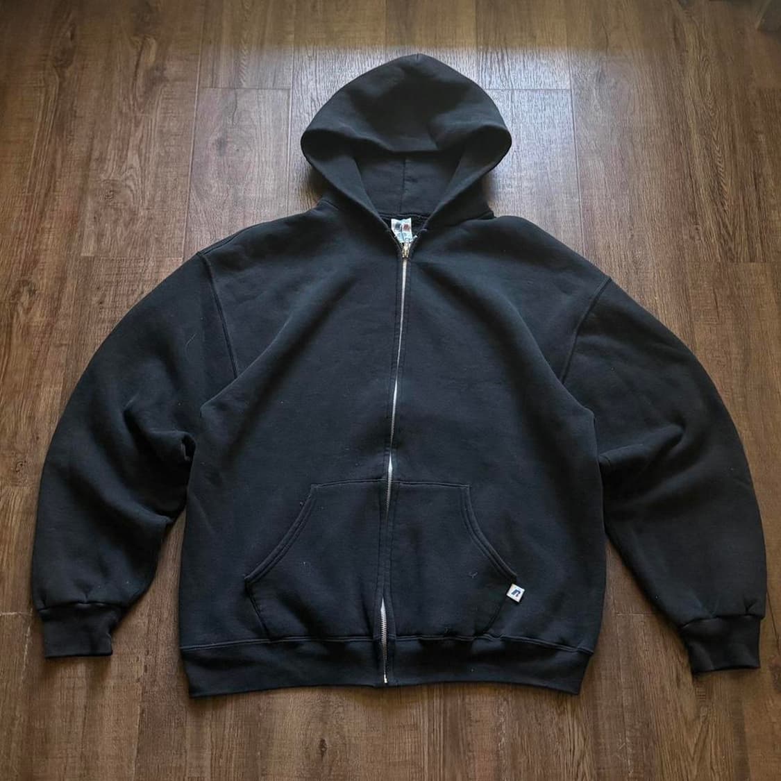 00s 엘살바도르 러셀 애슬레틱 후드집업 블랙 상품이미지1