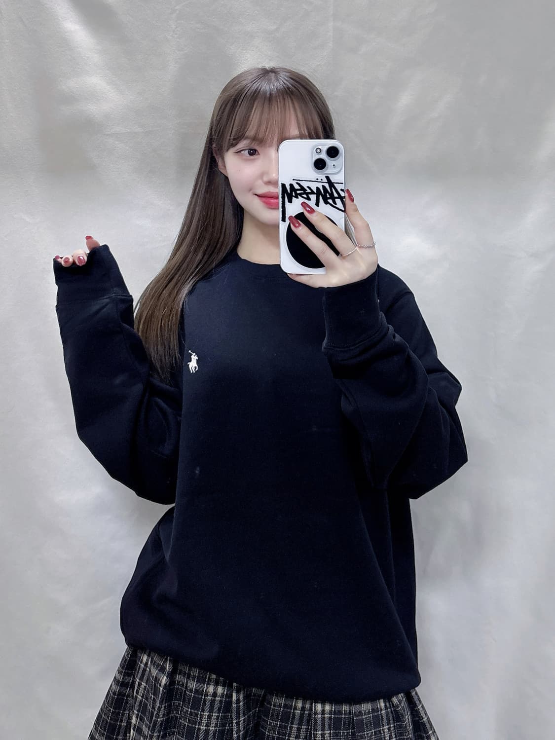 폴로 화이트포니 블랙 맨투맨 상품이미지2