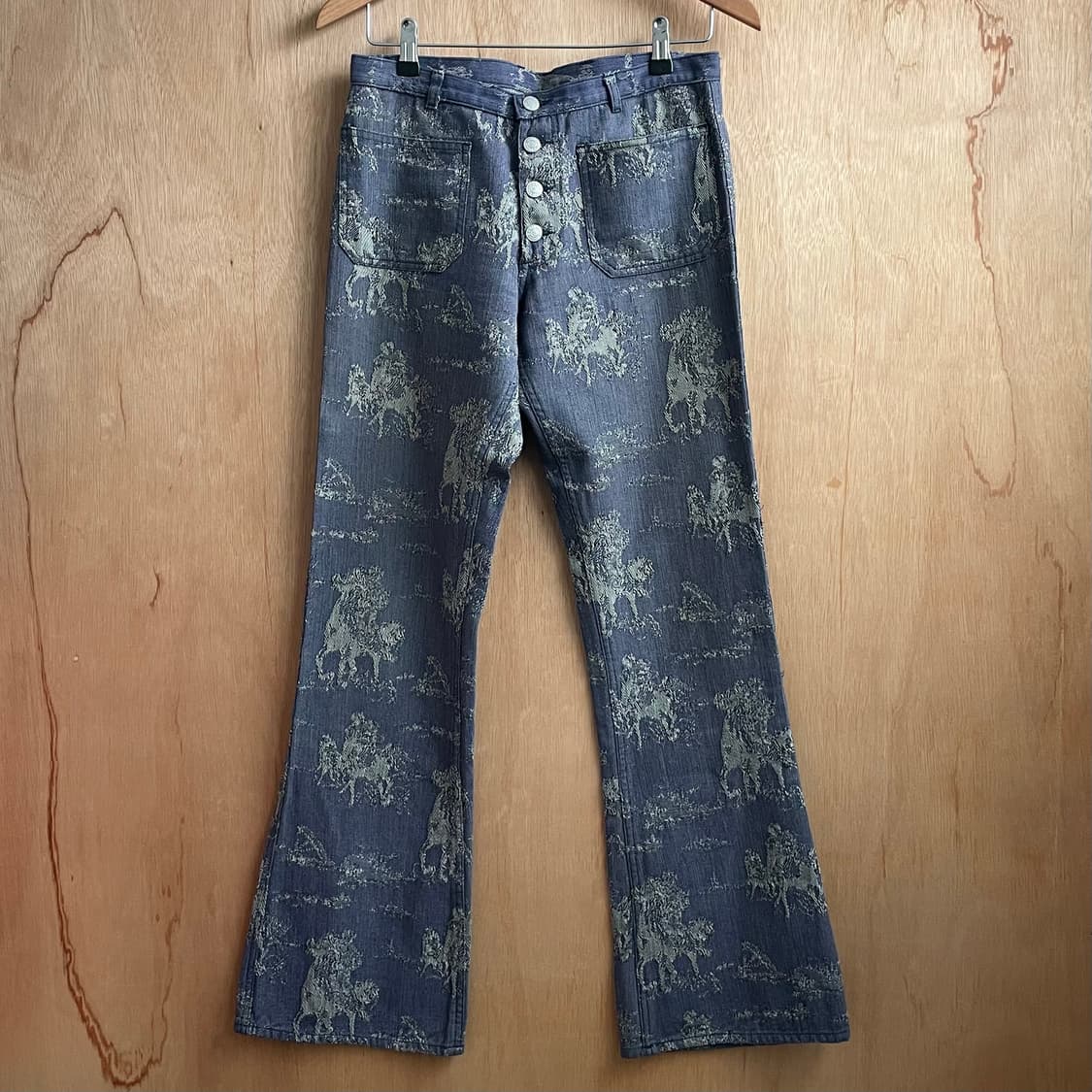 드리스반노튼 자카드 플레어 팬츠 상품이미지2