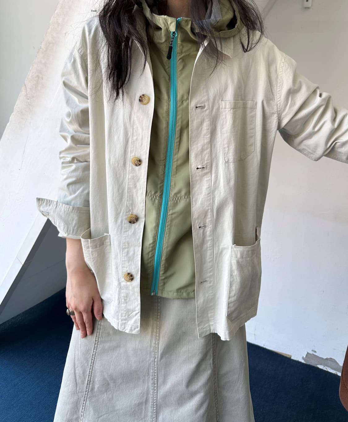 Light cotton poly utility jacket 상품이미지10