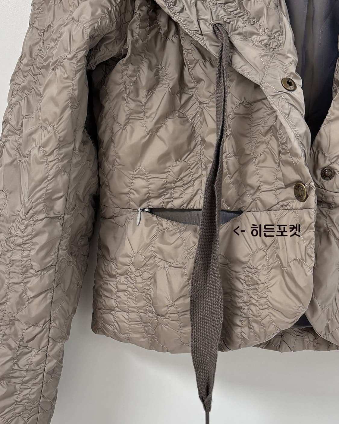 io comme io 막주름 퀼팅 빅 후드 점퍼 상품이미지6