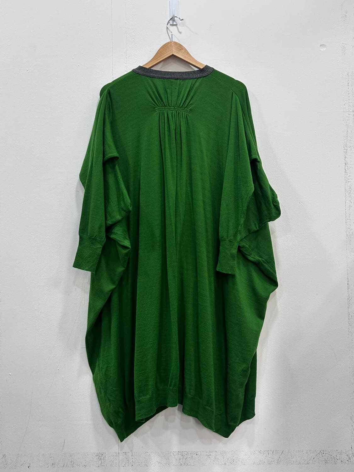 HIROMI TSUYOSHI 울 100% 그린 롱 가디건 상품이미지4