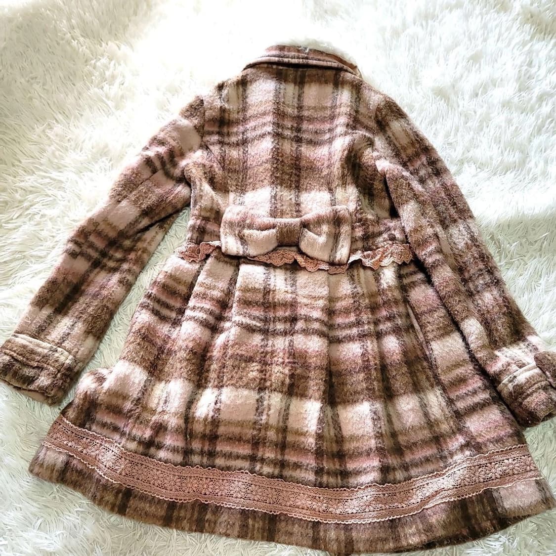 리즈리사 lizlisa 대장 딸초체크 패딩 히메갸루 라떼갸루 상품이미지6