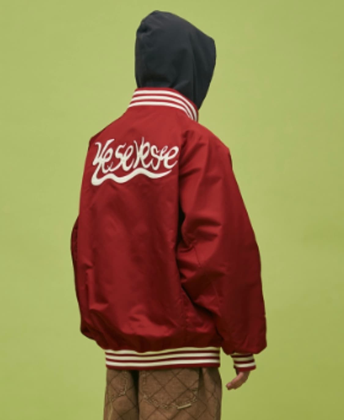 예스아이씨 스타디움 자켓 레드 판매합니다 상품이미지2