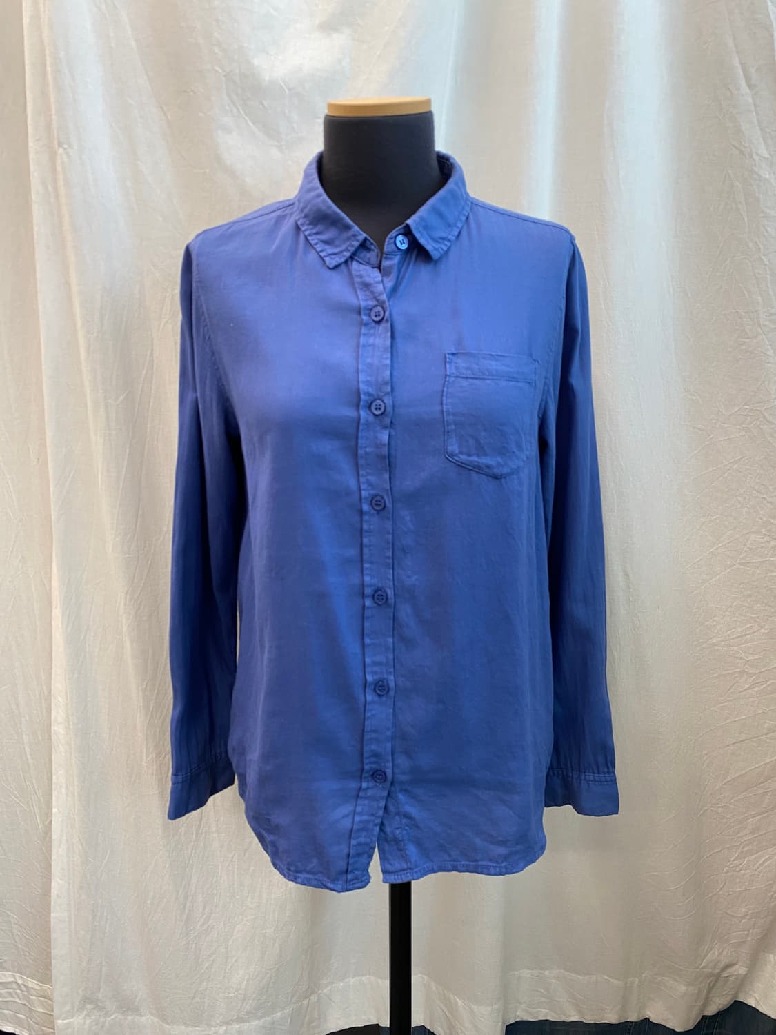 내추럴 블루 면셔츠(M) 상품이미지3