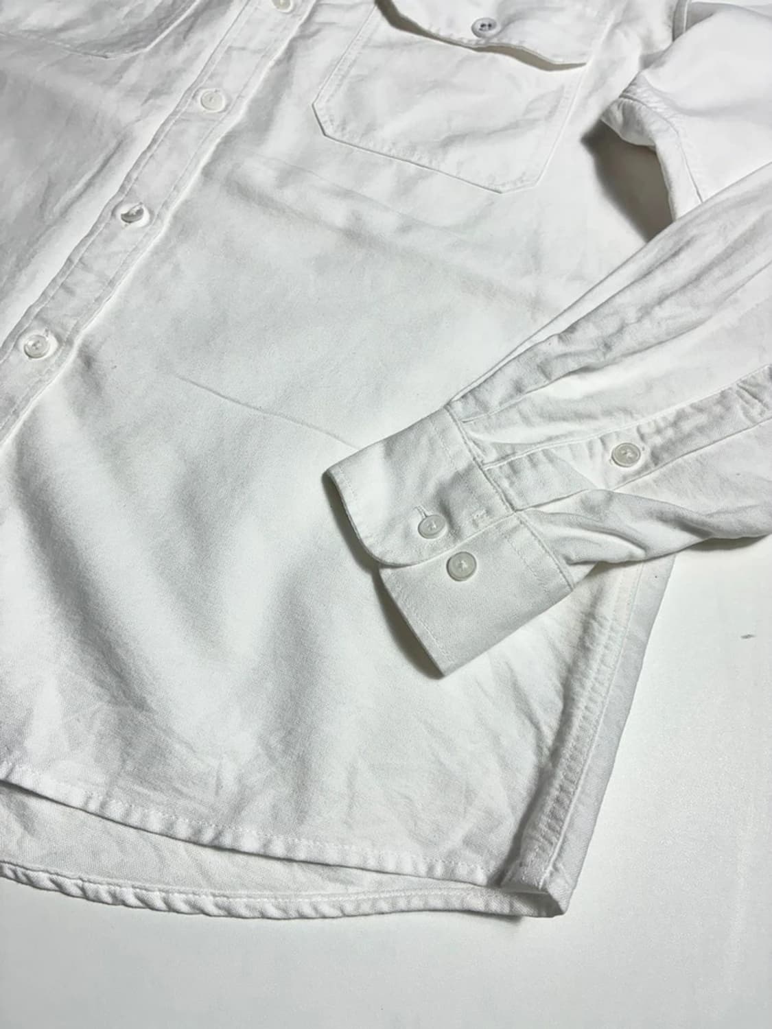 셔터 SHIRTER 화이트 워크 코튼 셔츠 R1702 상품이미지4