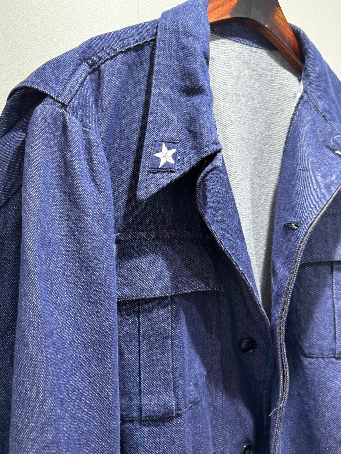 80s 이탈리아군 데님 워크 자켓 (빅 사이즈) 상품이미지2