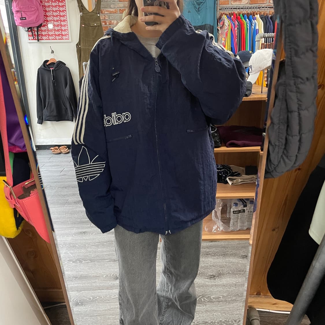 아디다스 누빔 후드점퍼 상품이미지4