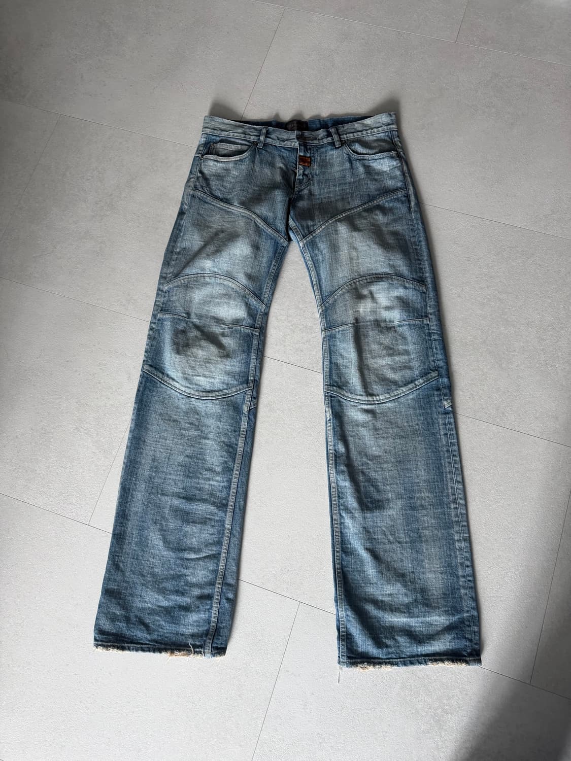 발렌시아가 로우 웨이스트 데님 팬츠 연청 상품이미지1