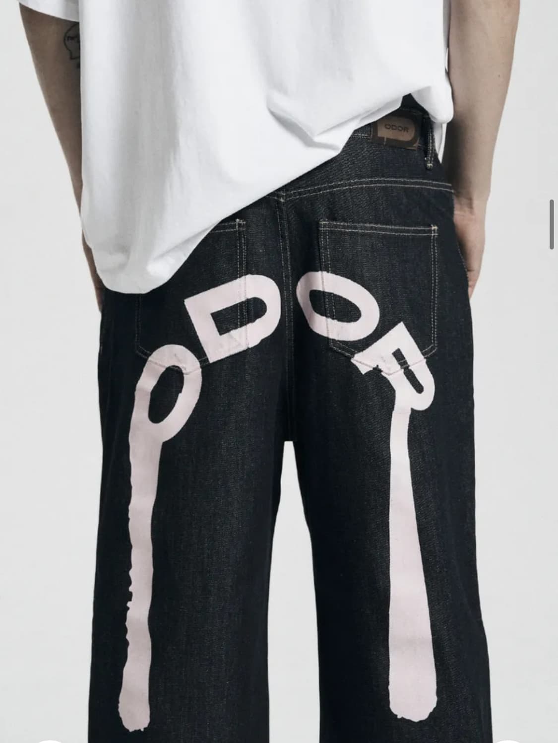 새상품) 오도어 logo drop denim in pink 데님 상품이미지1
