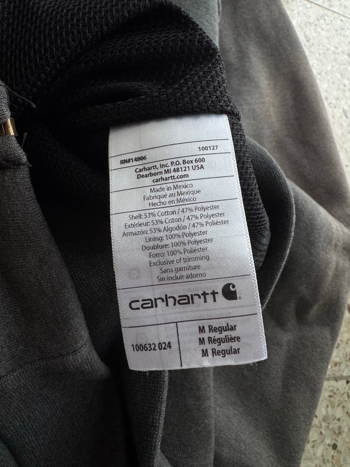 carhartt 칼하트 써멀 차콜 그레이 후드 집업 M 상품이미지5