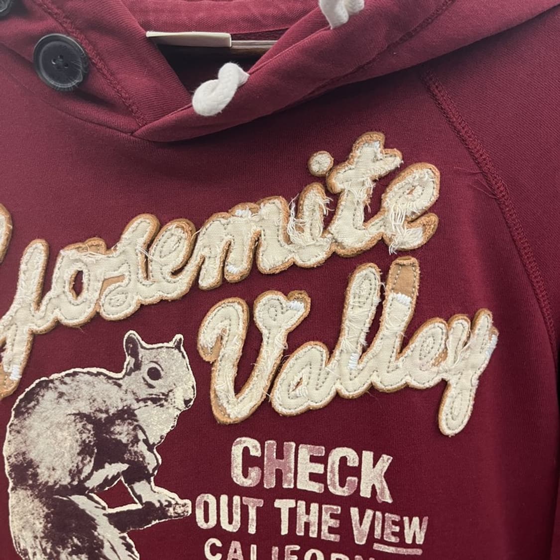 후아유 컨트리 레트로 빈티지 00's 와인 후드티 XL C09737 상품이미지8