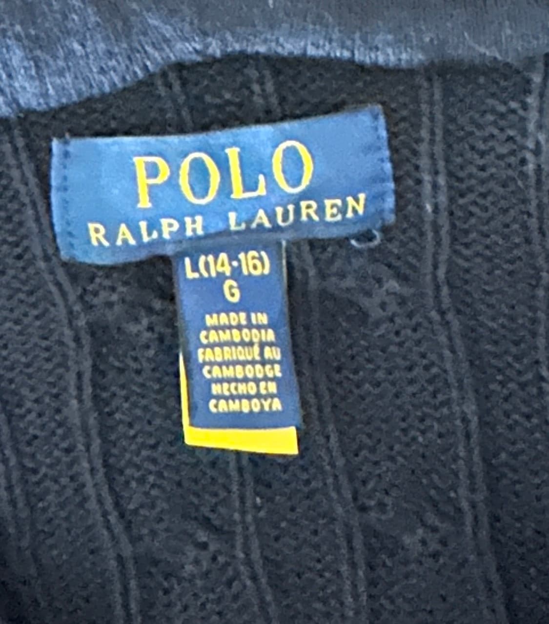 폴로 랄프로렌 니트 후드집업 네이비 상품이미지4