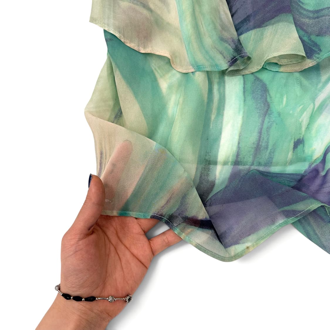 Emerald Floral Frill Sleeveless Top 상품이미지5