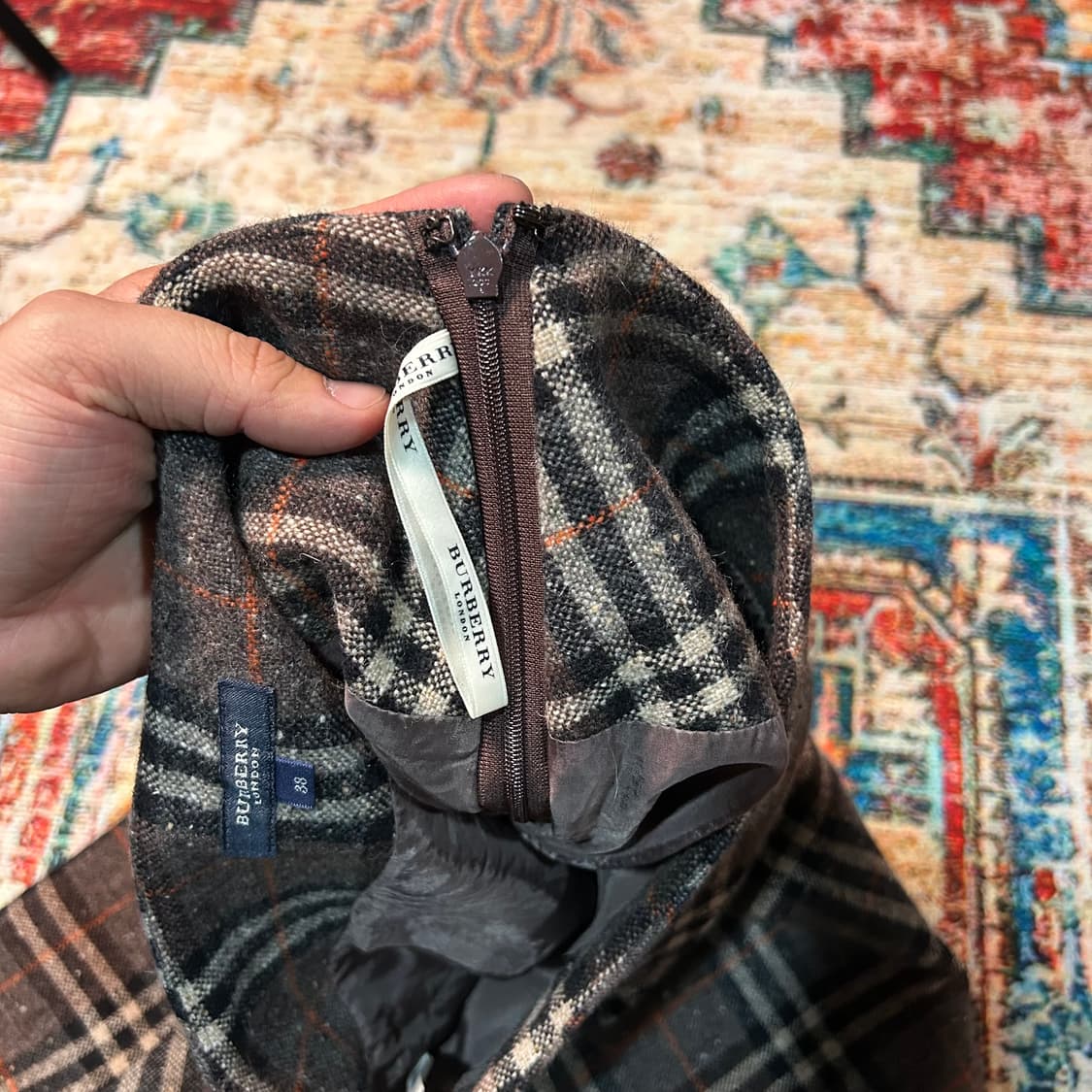 [26] 버버리 노바체크 울 롱 스커트 상품이미지5