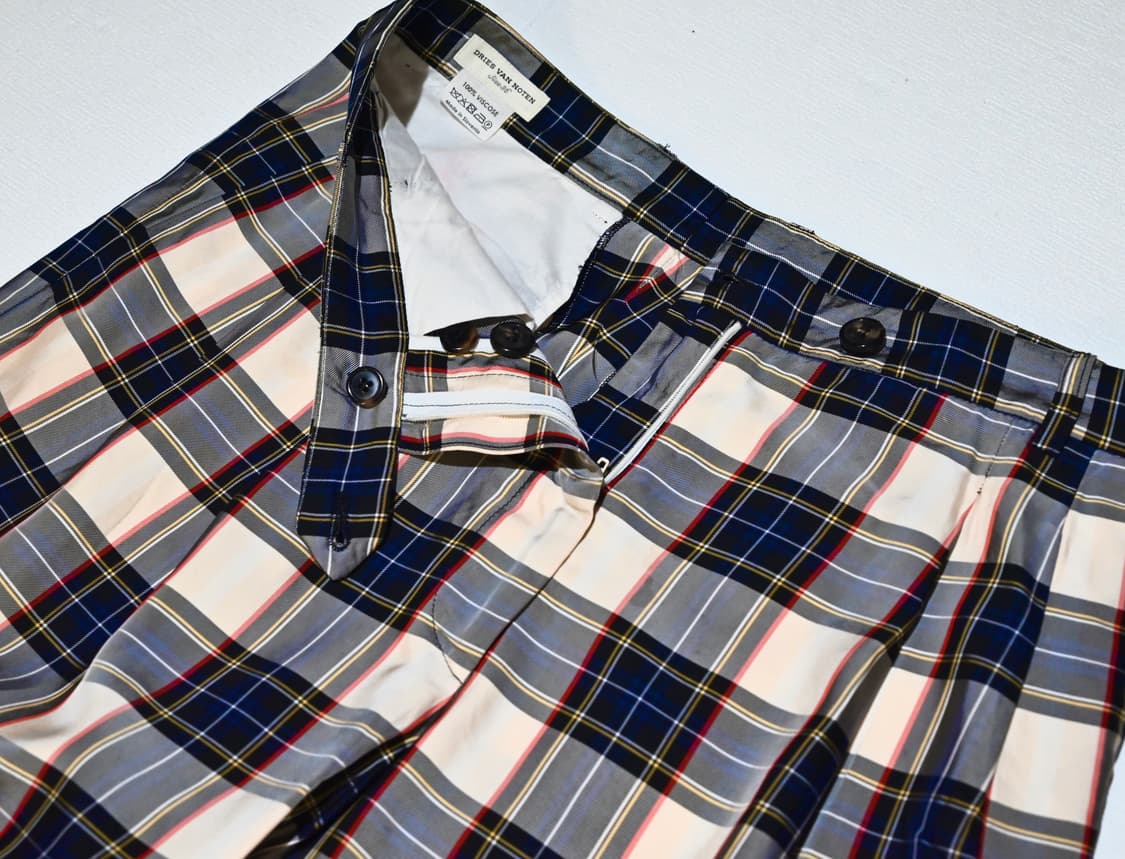 dries van noten check short 상품이미지3