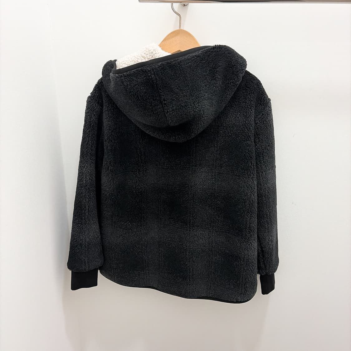 (정품/새상품) 제임스펄스 요세미티 여성 블랙 체크 플리스 집업 후드 상품이미지2