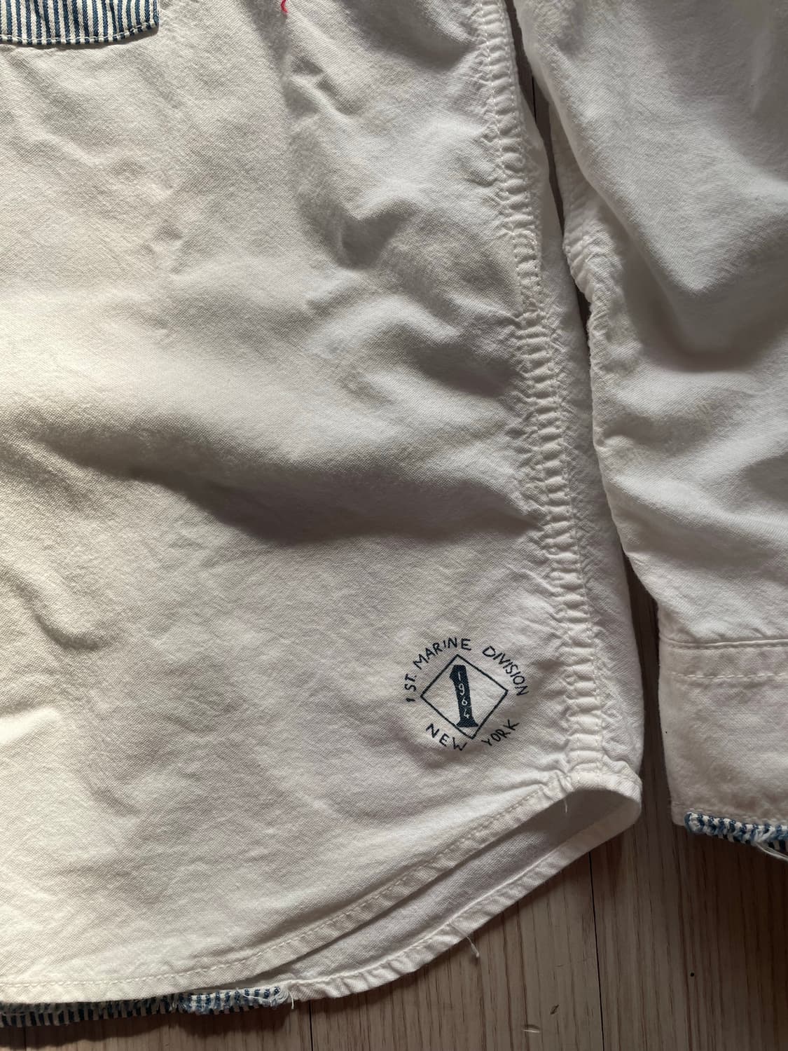 ASPESI 패치워크 화이트 셔츠 M 상품이미지2