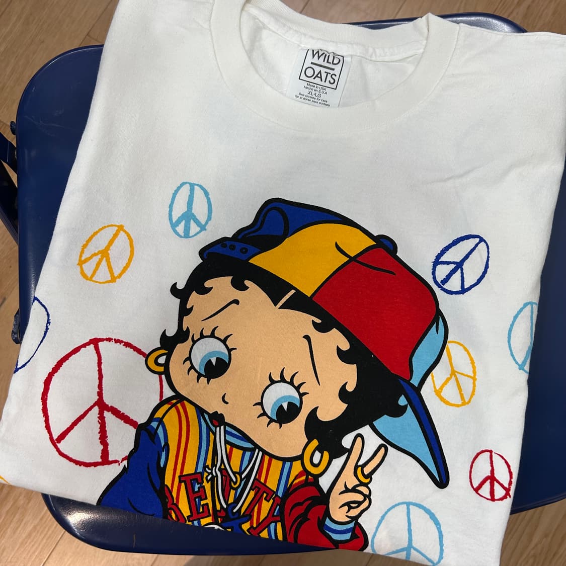 (USA made)Betty Boop 1/2 sleeve T-shirts 상품이미지1