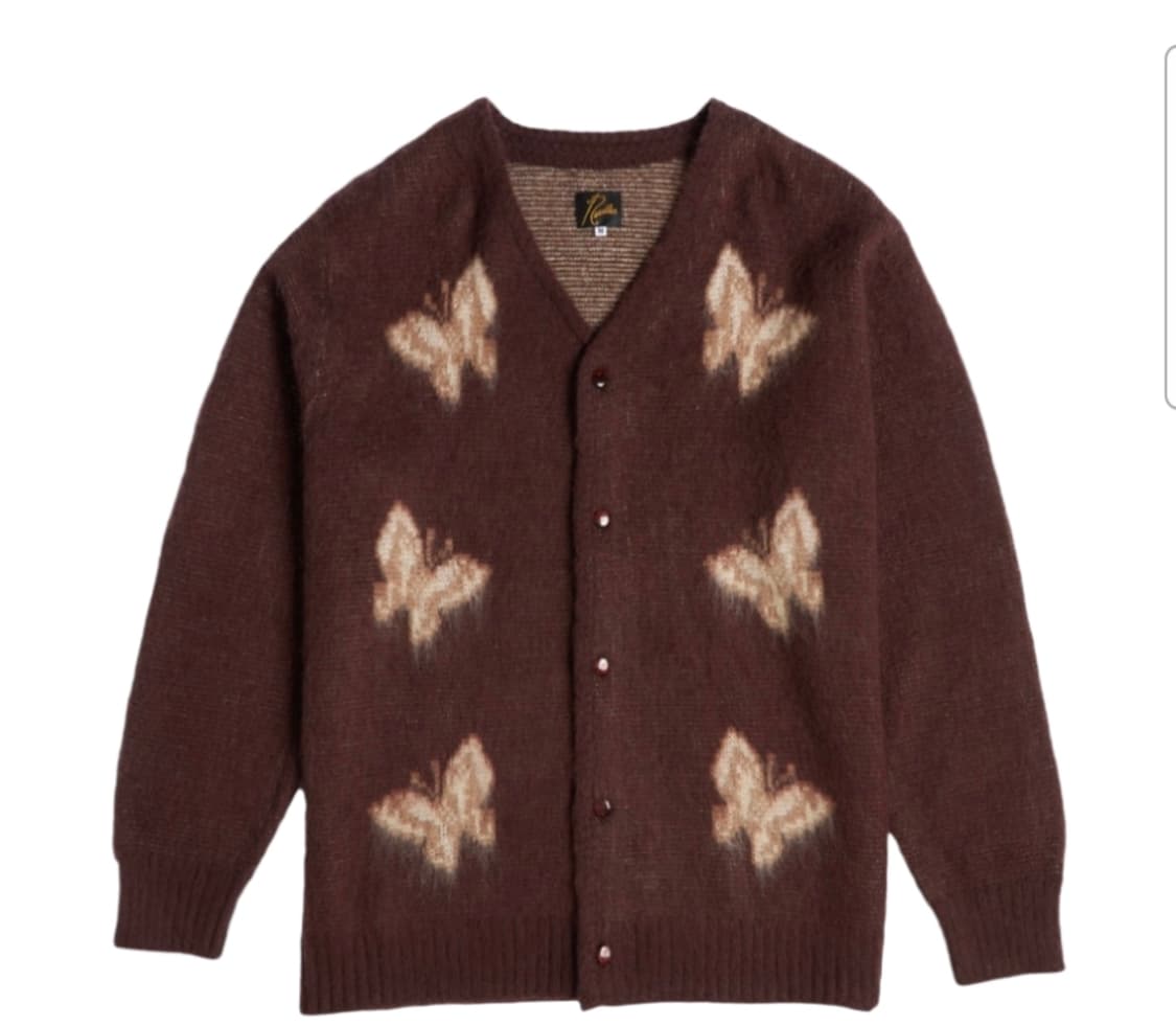 니들스 x 엔드 라탄 모헤어 가디건 브라운 내츄럴 상품이미지1