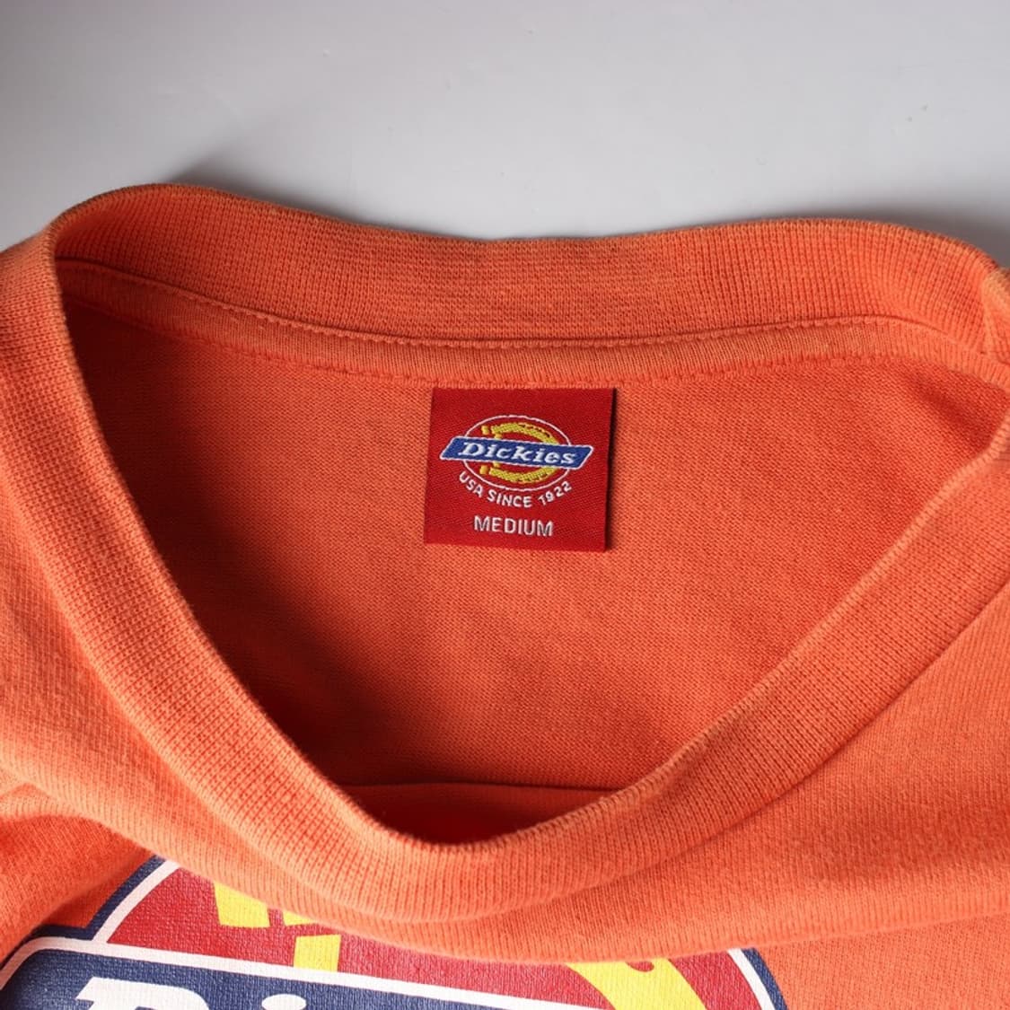 디키즈 센터 빅로고 롱슬리브 오렌지 M 상품이미지5
